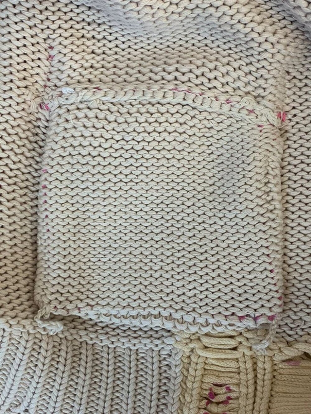 R13 NWOT Pink Jumbo Distressed Cardigan XS - Picture 13 of 16